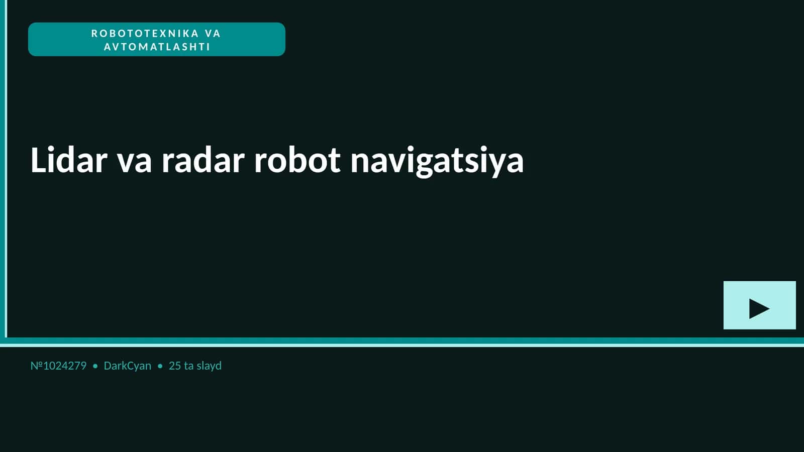ROBOTOTEXNIKA VA AVTOMATLASHTI
