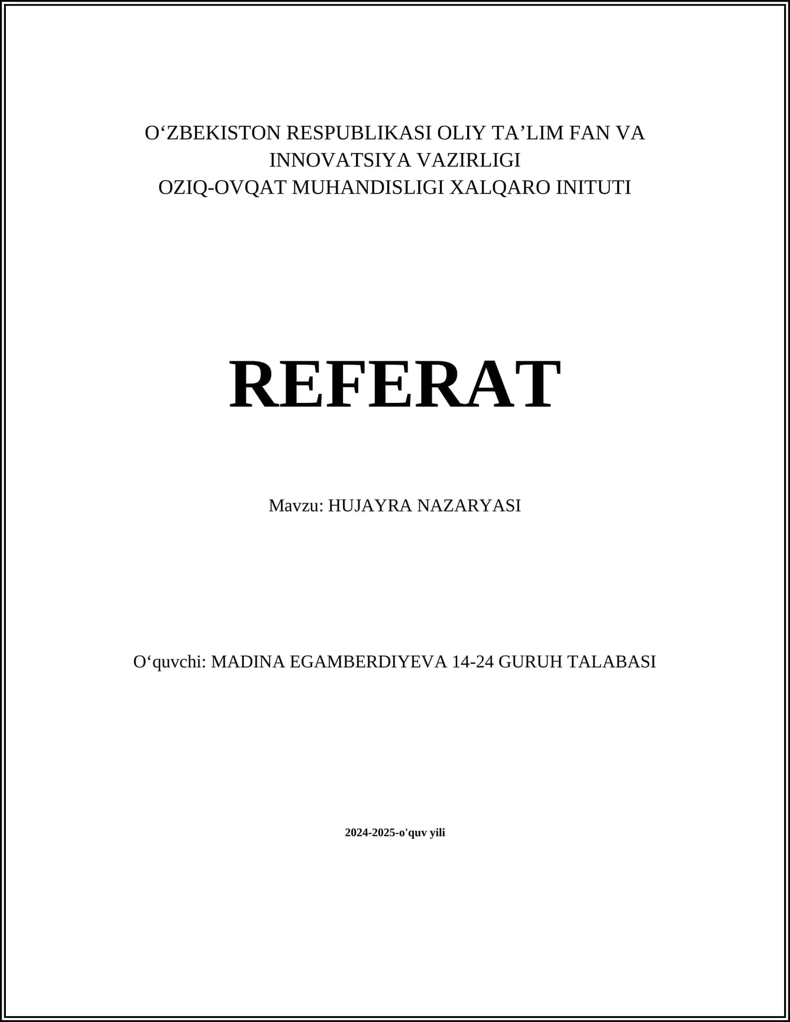 Referat Hujayra Nazaryasi
