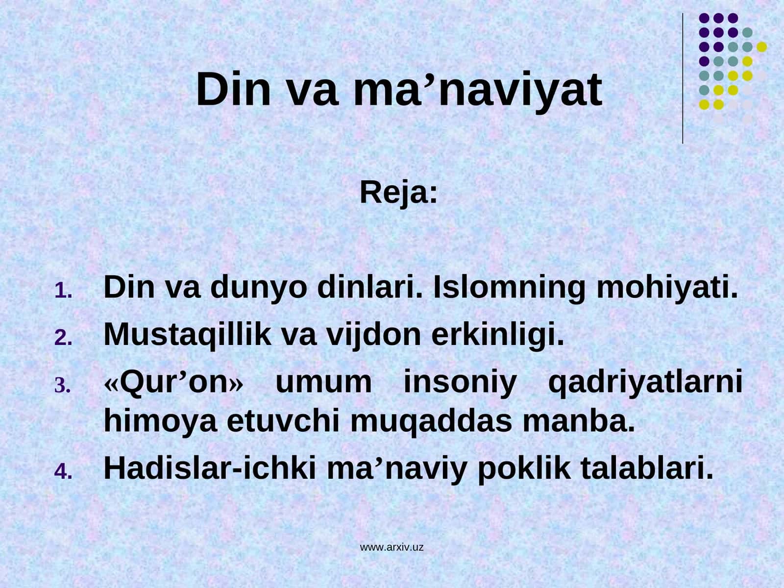 Din va ma’naviyat