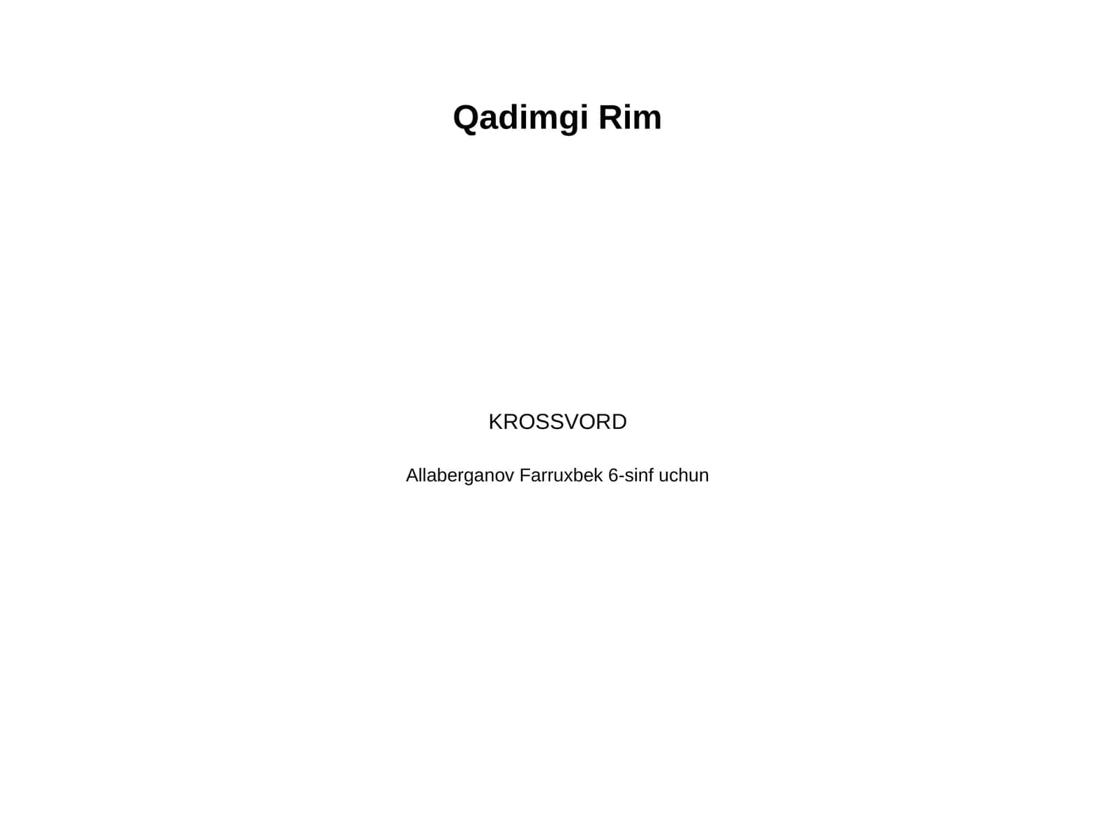 Qadimgi Rim
