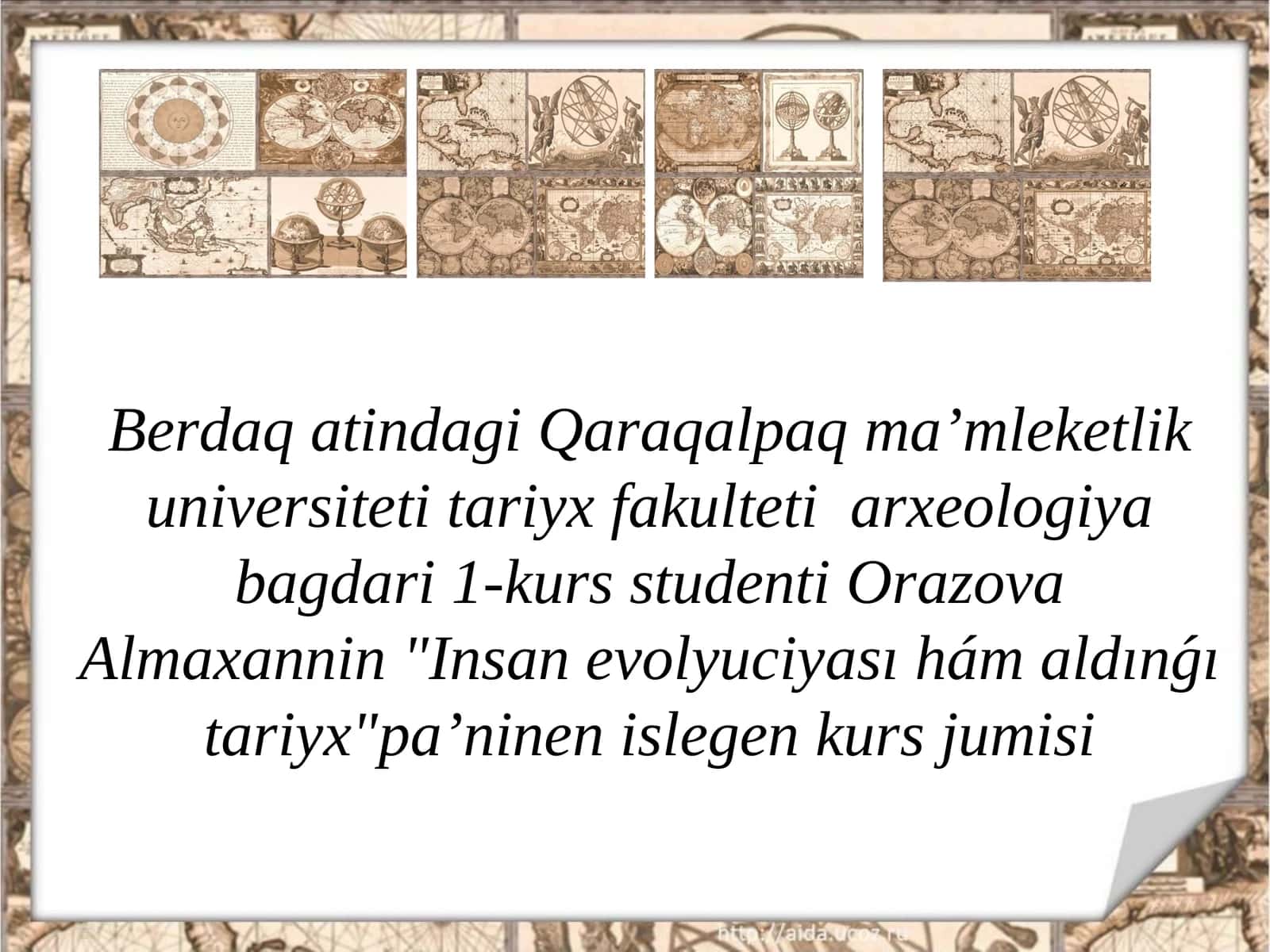 Alg`ashqı jámiyet tariyxı, xronologiyaıi, derekleri