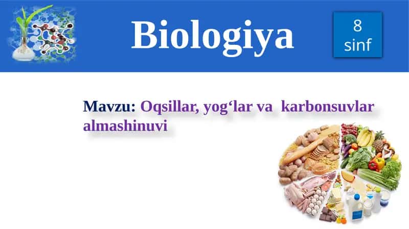 Biologiya 8-sinf