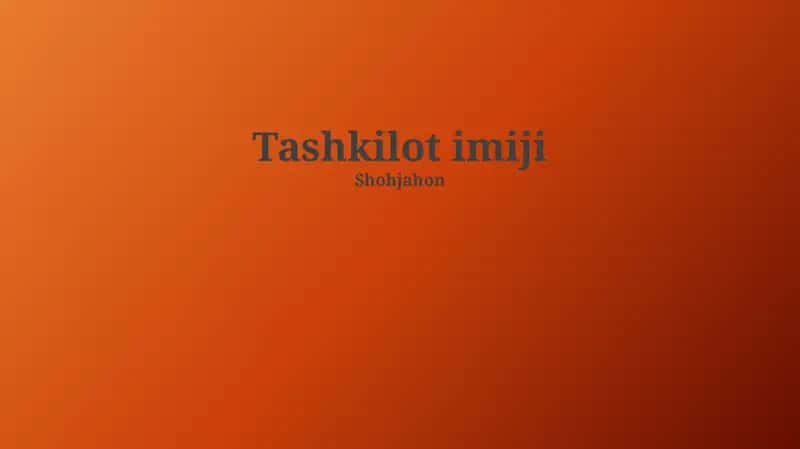 Tashkilot imiji