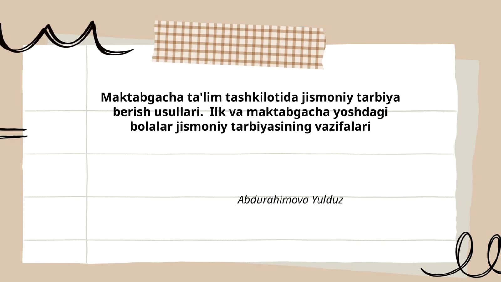 Jismoniy tarbiya berish usullari