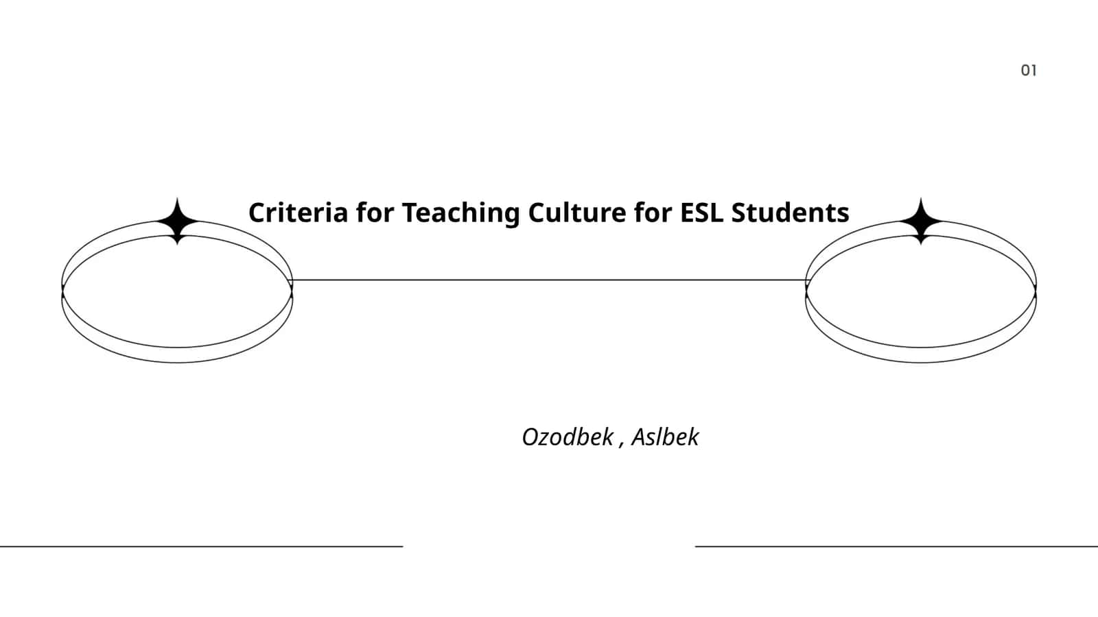 Criteria for Teaching Culture for ESL Students