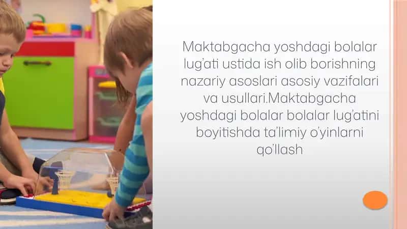 Maktabgacha yoshdagi bolalar lug’ati ustida ish olib borishning nazariy asoslari