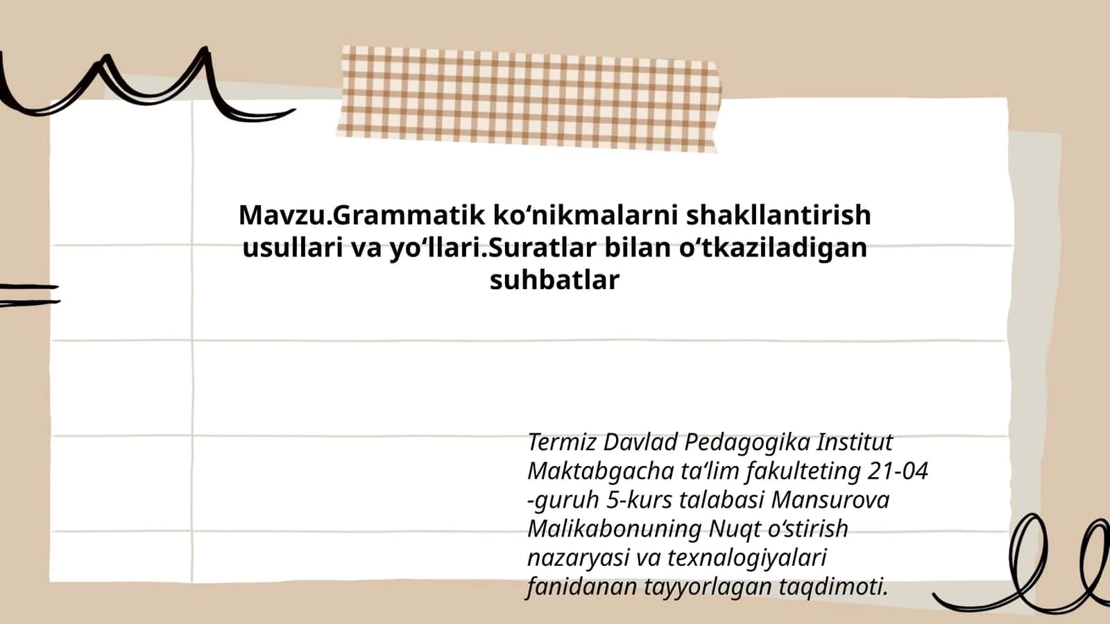 Nuqt o‘stirish nazaryasi va texnalogiyalari