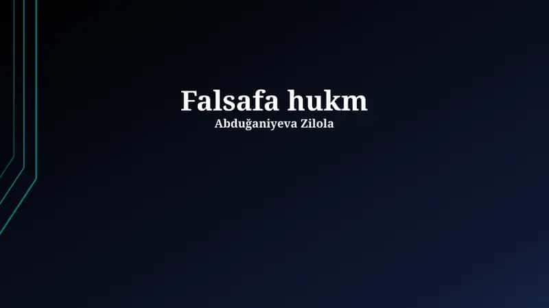 Falsafa hukm