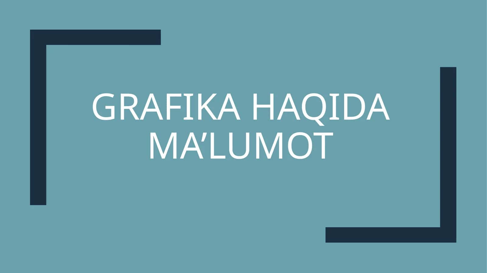Grafika haqida ma’lumot