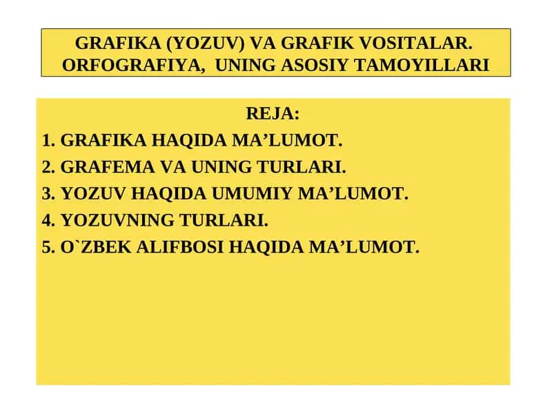 GRAFIKA HAQIDA MA’LUMOT