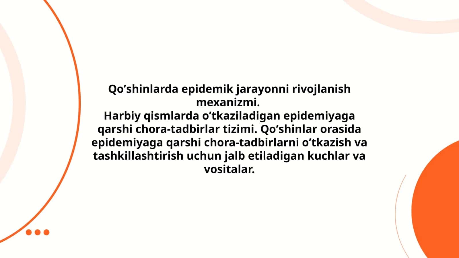 Qoʼshinlarda epidemik jarayonni rivojlanish mexanizmi