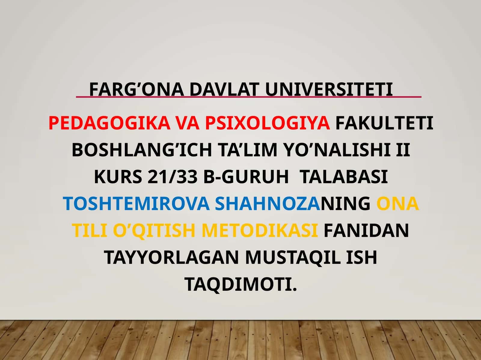 Alifbo O'qitish Metodikasi
