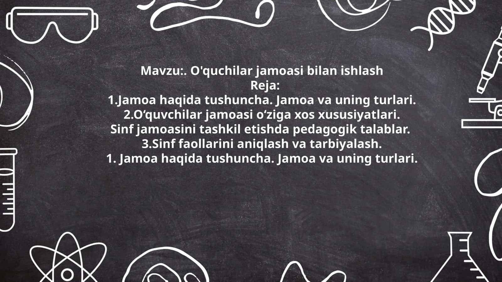 O'quchilar jamoasi bilan ishlash