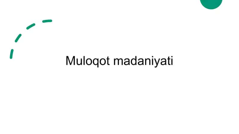 Muloqot madaniyati