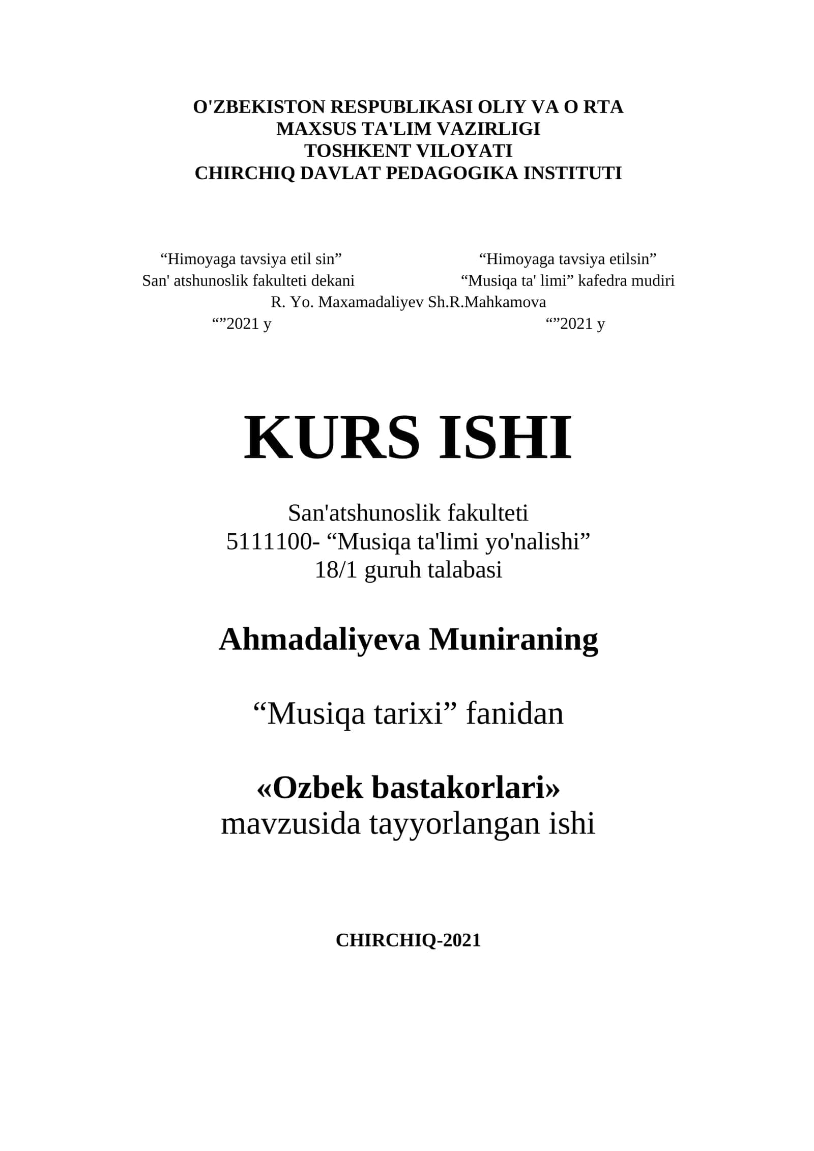 O'zbek bastakorlari