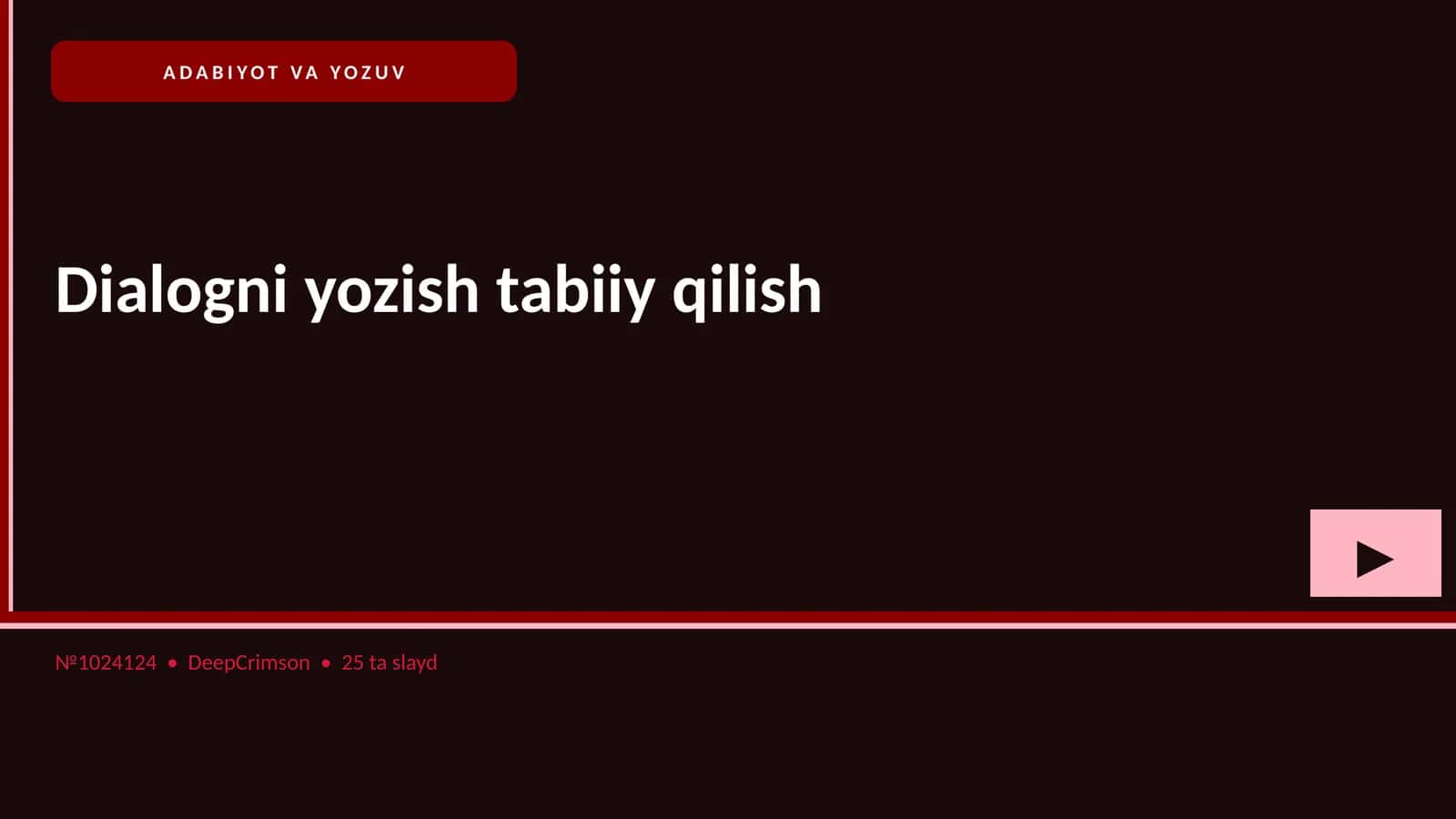 ADABIYOT VA YOZUV