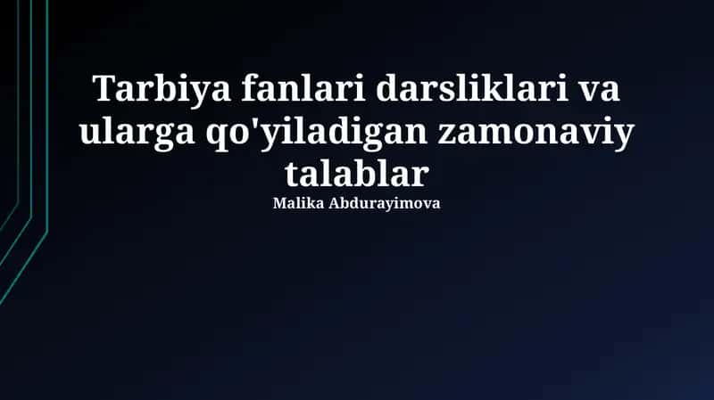 Innovatsion pedagogik yondashuvlar
