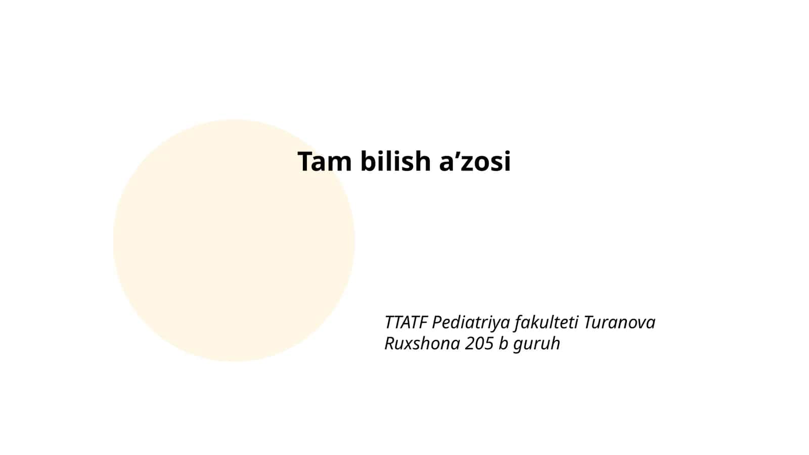 Tam bilish aʼzosi