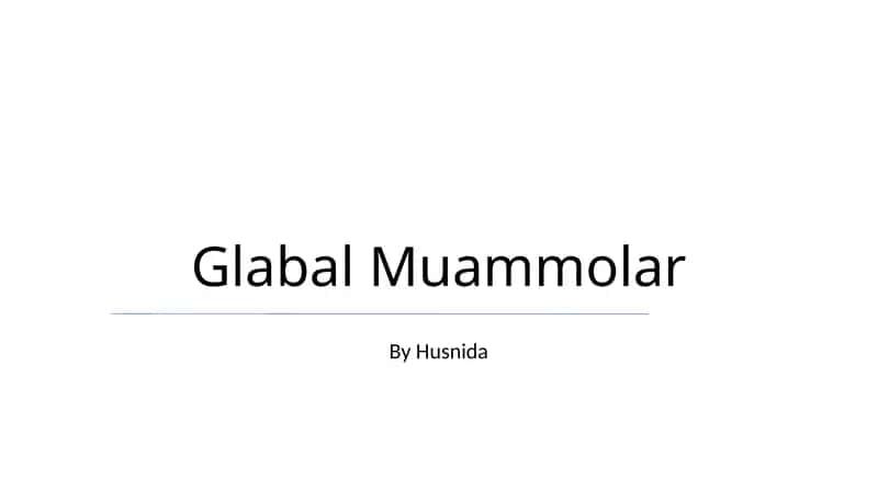 Global Muammolar