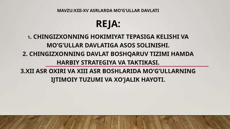XIII-XV asrlarda Mo‘g‘ullar davlati