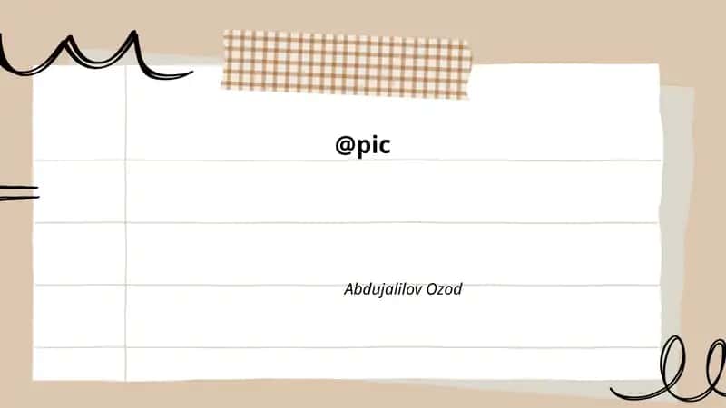 @pic formatlari va ularning farqlari