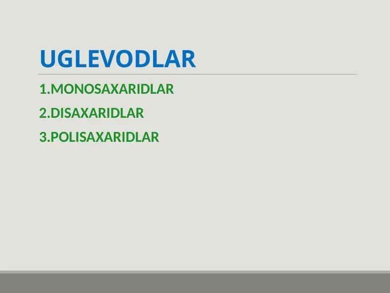 Uglevodlar