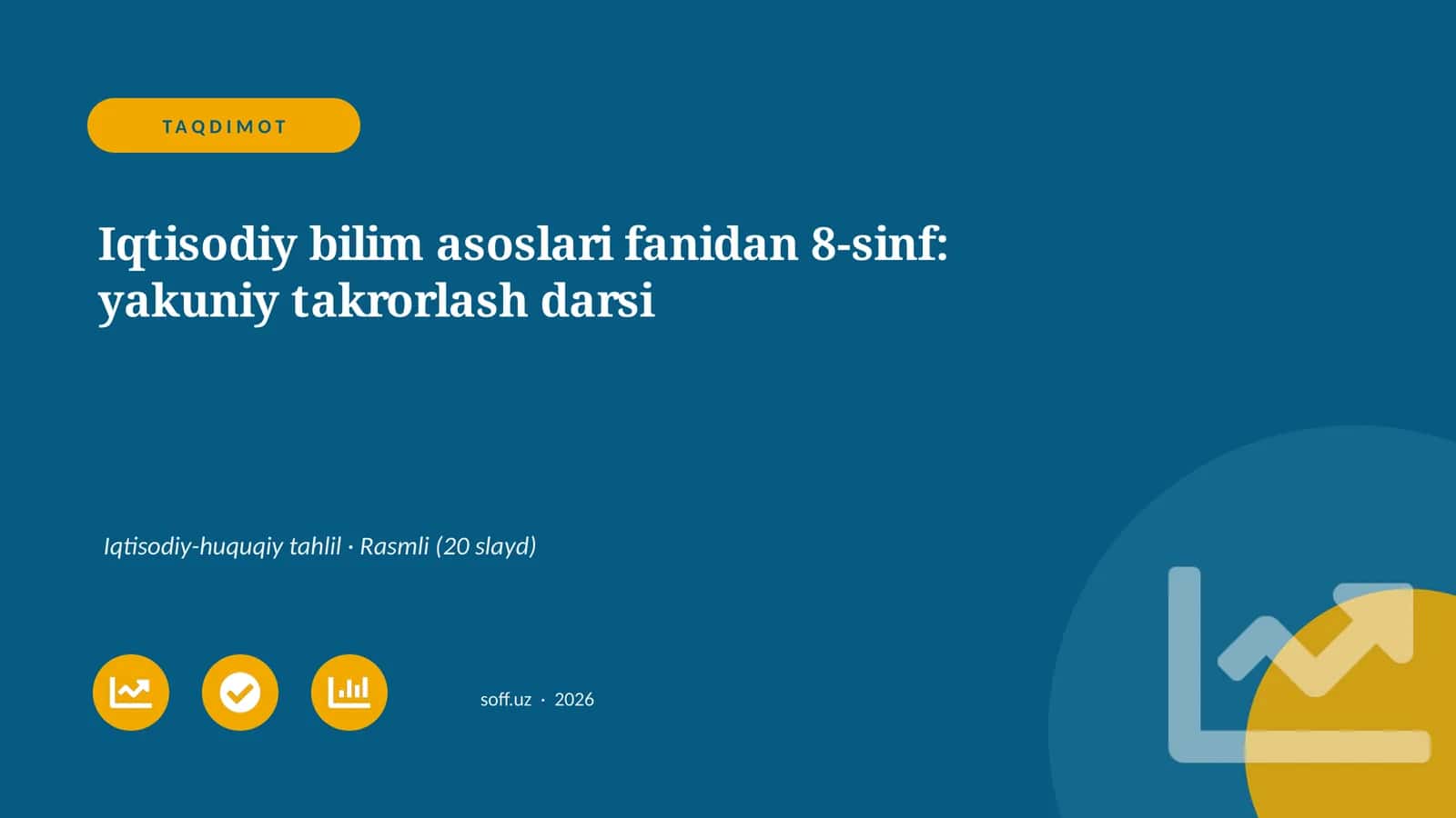 Iqtisodiy bilim asoslari fanidan 8-sinf: yakuniy takrorlash darsi