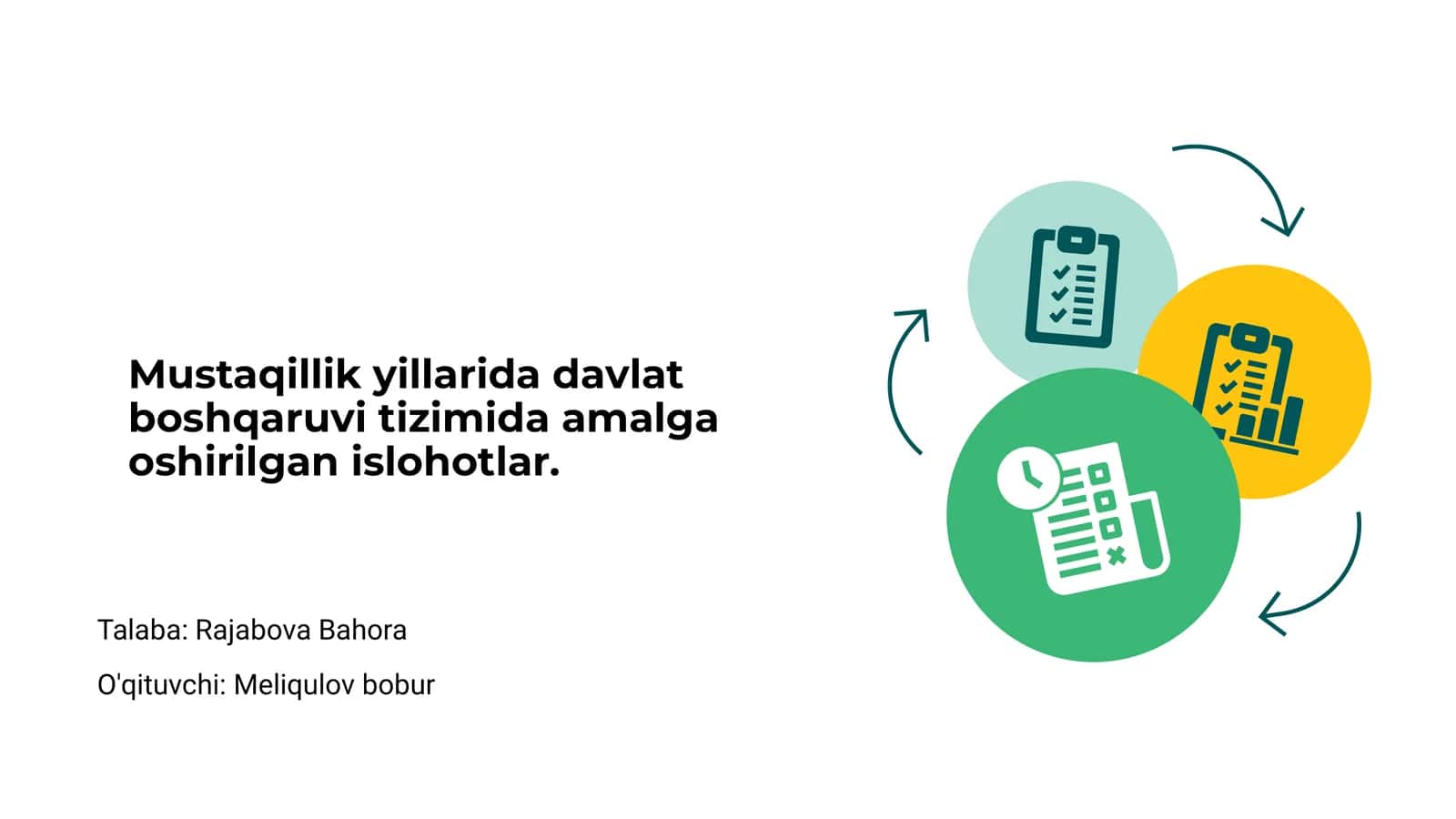 Mustaqillik davrida davlat boshqaruvi tizimining rivojlanishi