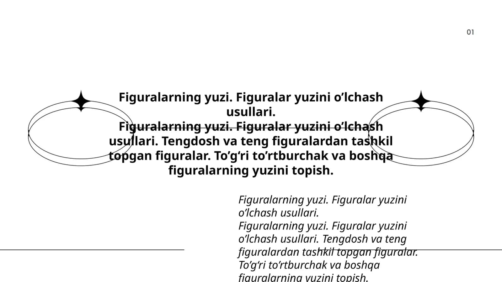 Figuralarning yuzi. Figuralar yuzini o’lchash usullari