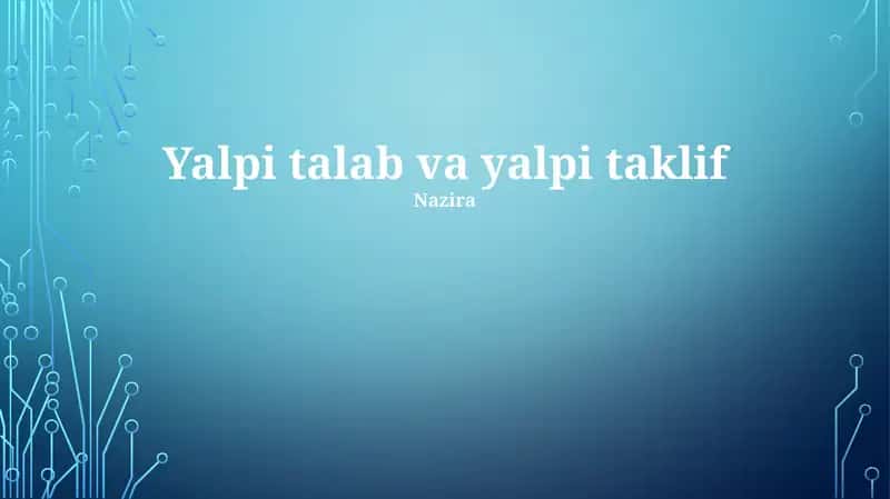 Agregat talab va taklif