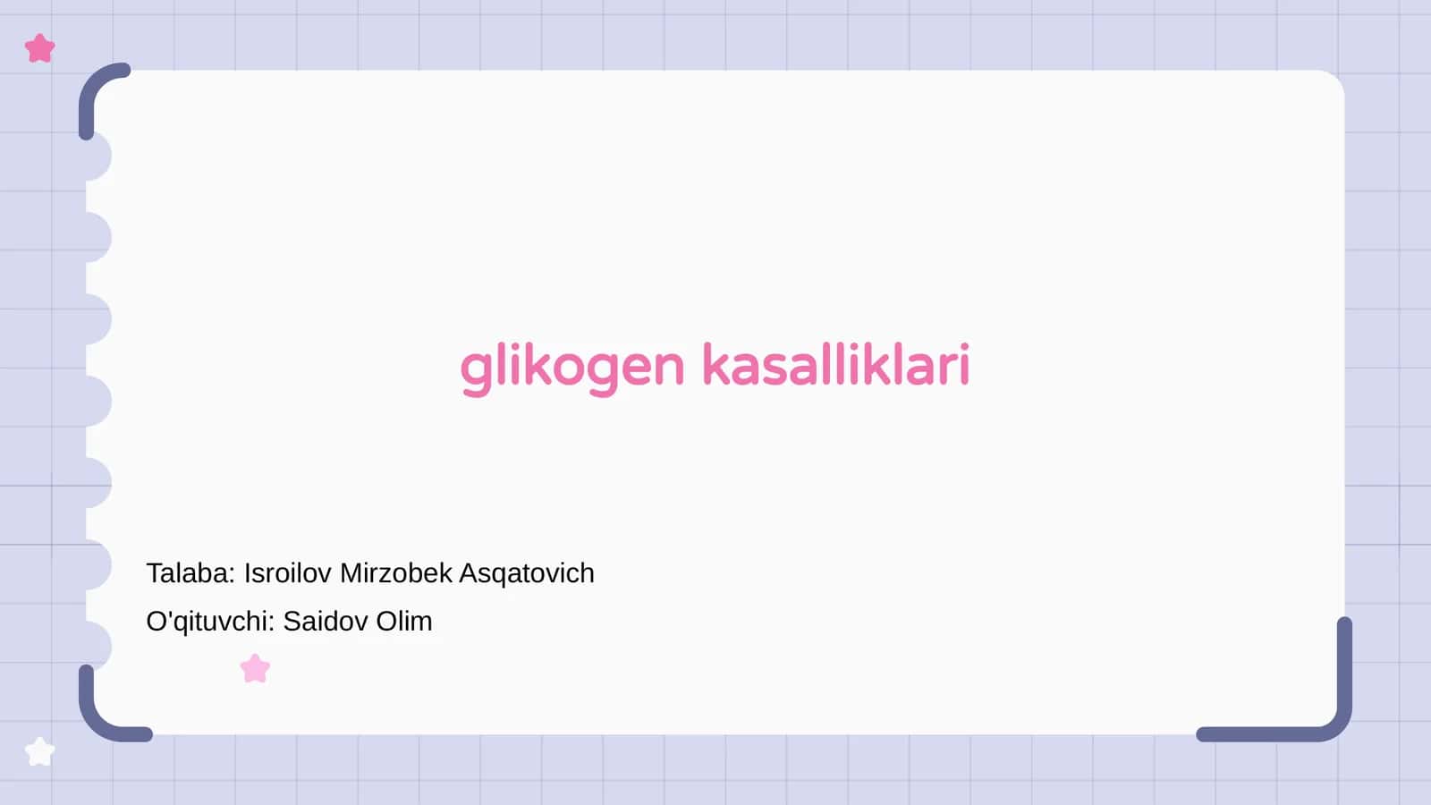 Glikogen kasalliklari
