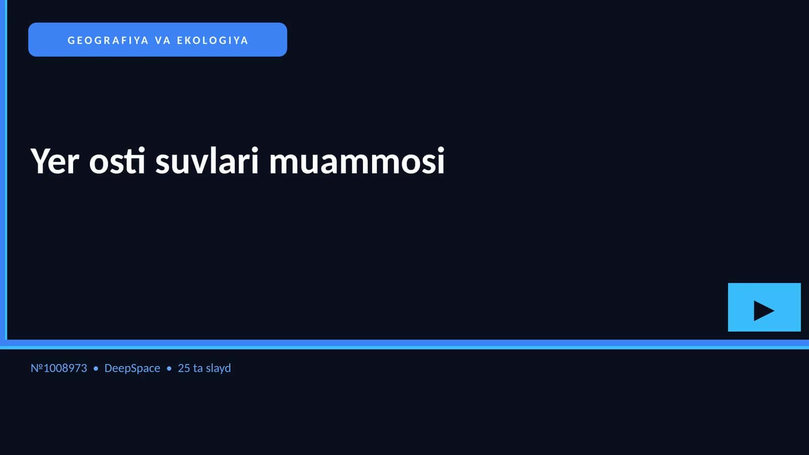 GEOGRAFIYA VA EKOLOGIYA