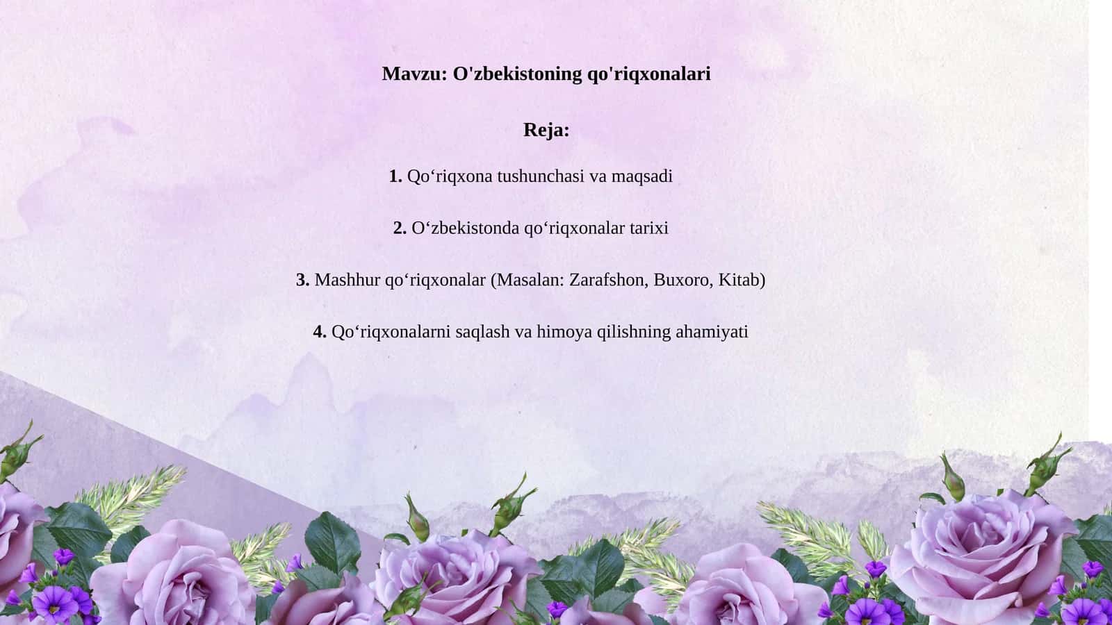 O'zbekistoning qo'riqxonalari