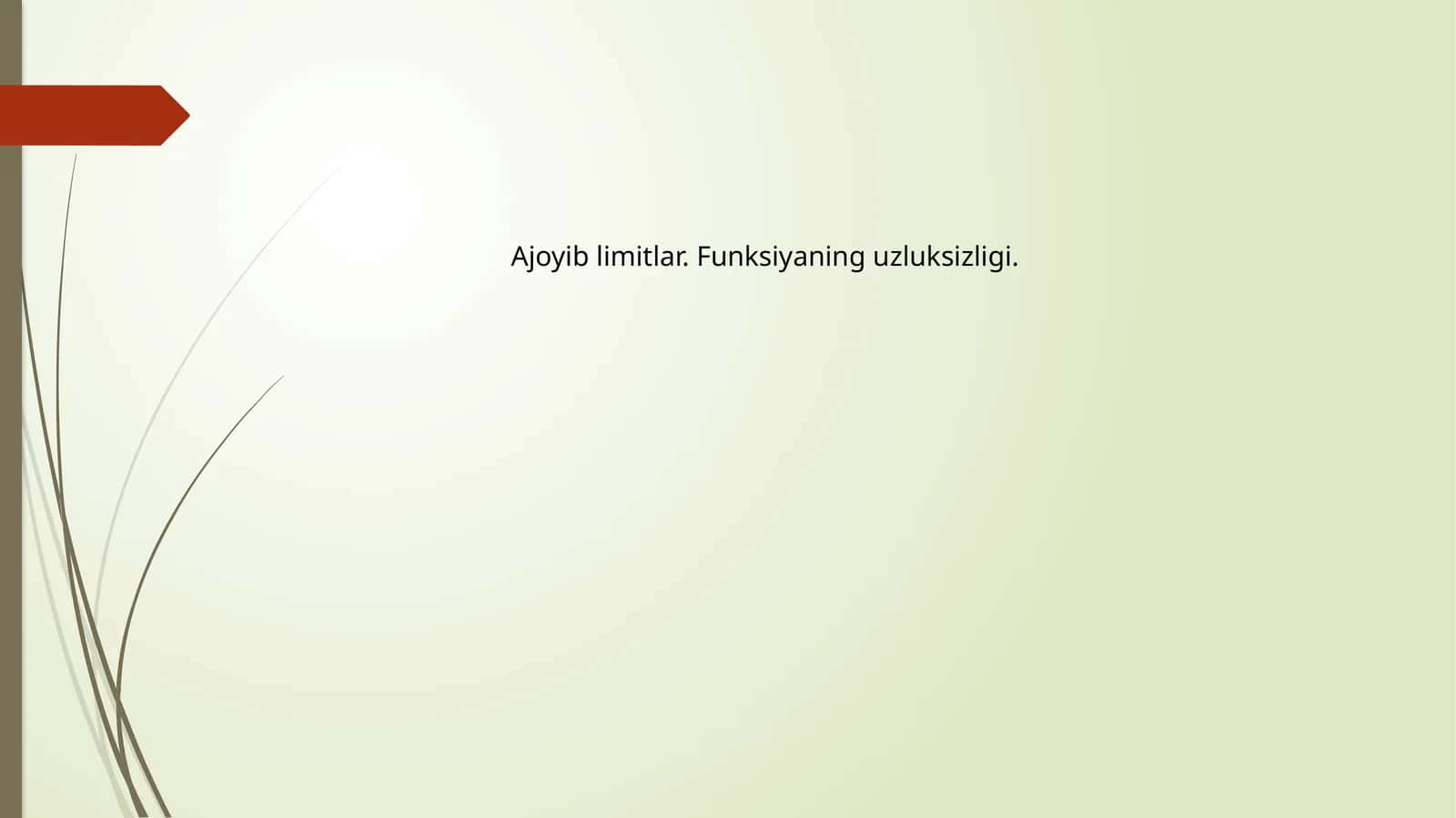 Funksiyaning uzluksizligi
