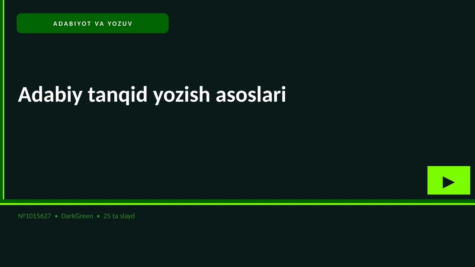 Adabiy tanqid yozish asoslari