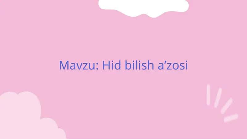 Hid bilish a’zosi
