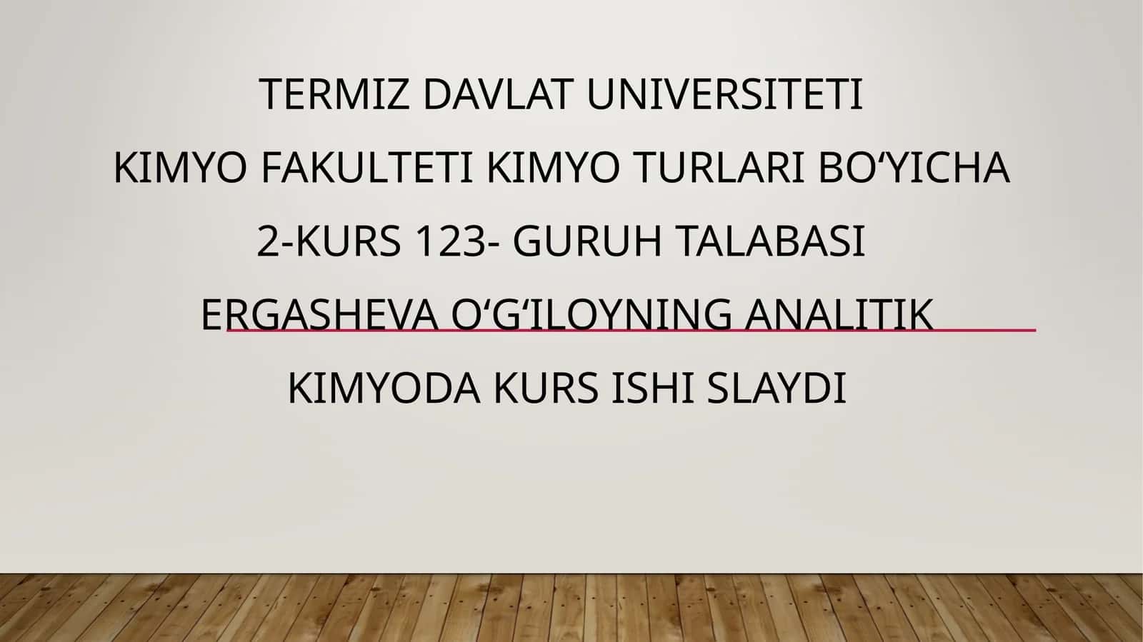 Tabiiy va oqova suvlardagi temirni fotometrik aniqlash