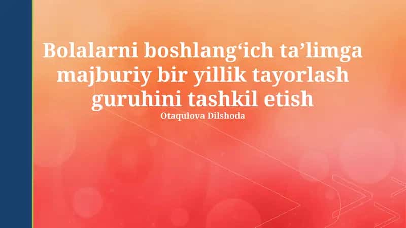 Bir Yil Tayyorgarlik Dasturi