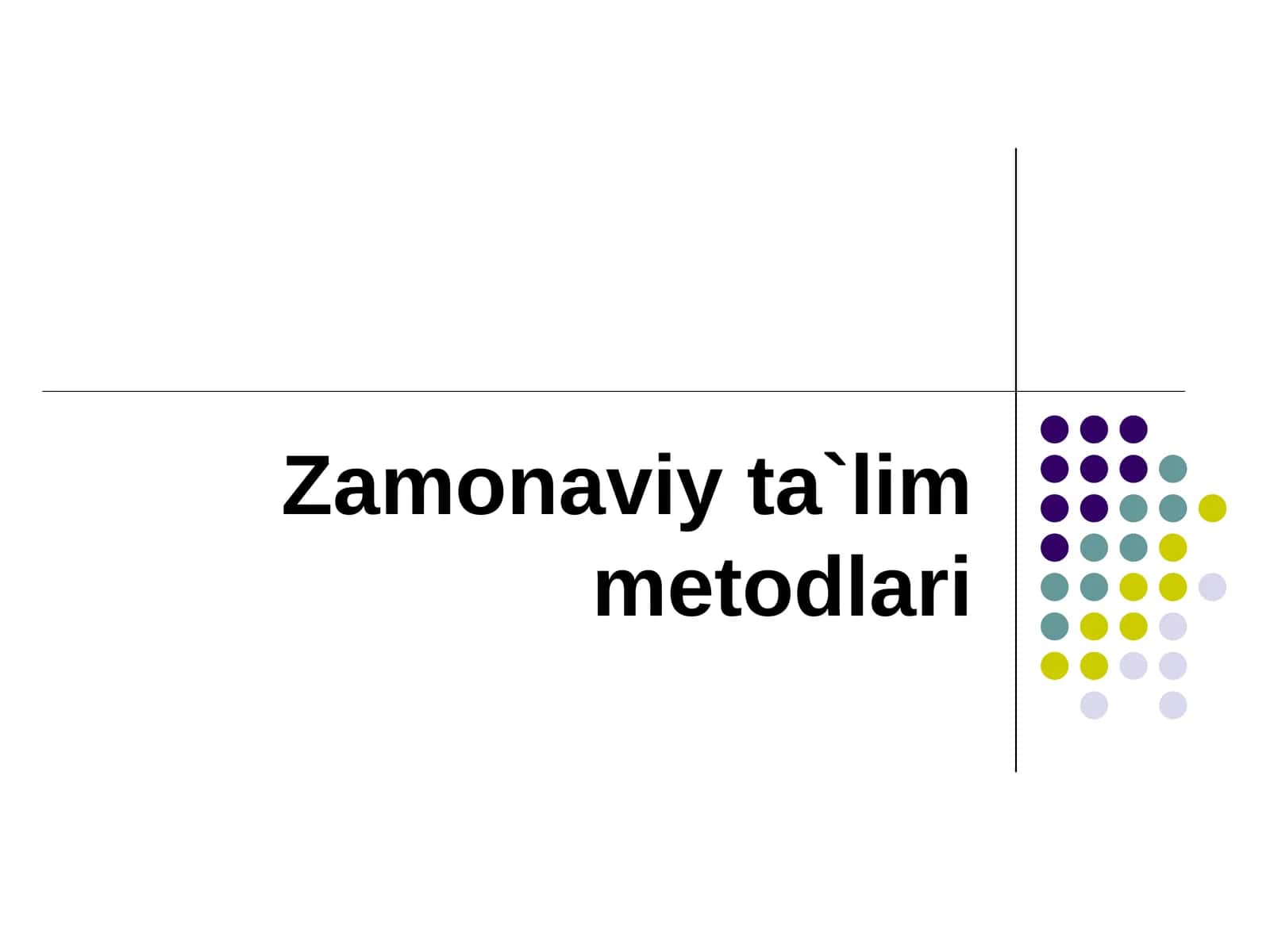 Zamonaviy ta`lim metodlari