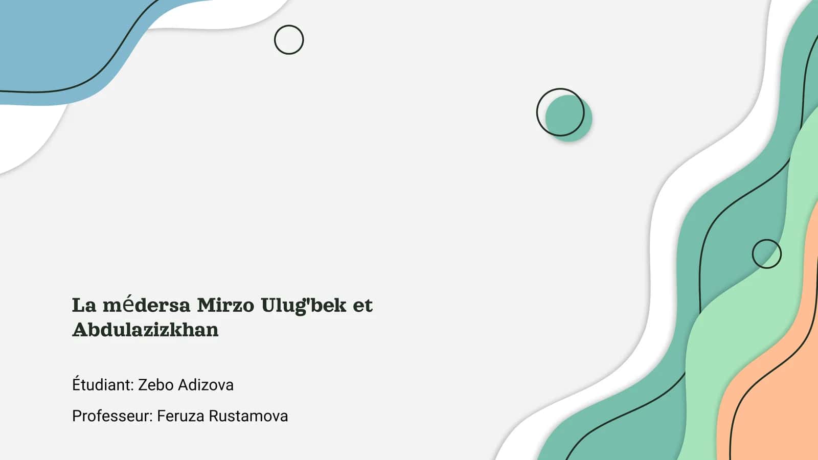 La médersa Mirzo Ulug'bek et Abdulazizkhan