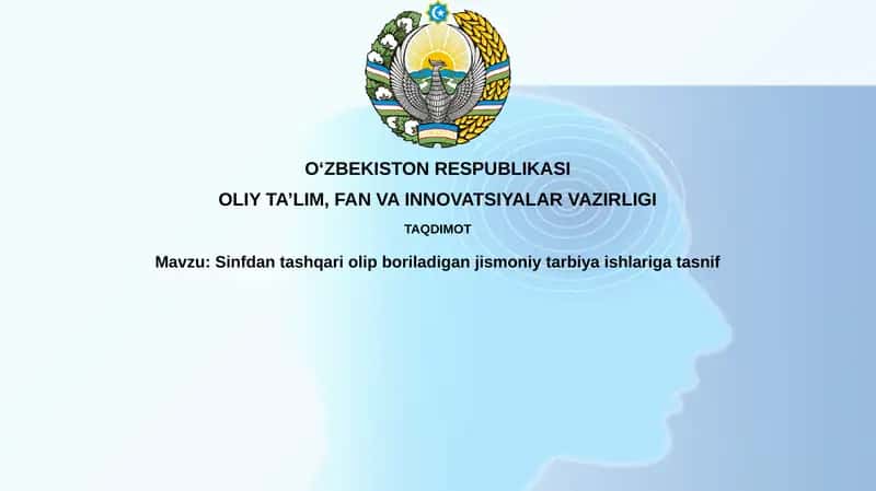 Sinfdan tashqari o'liklarda olib boriladigan jismoniy tarbiya ishlarini taqsimlash