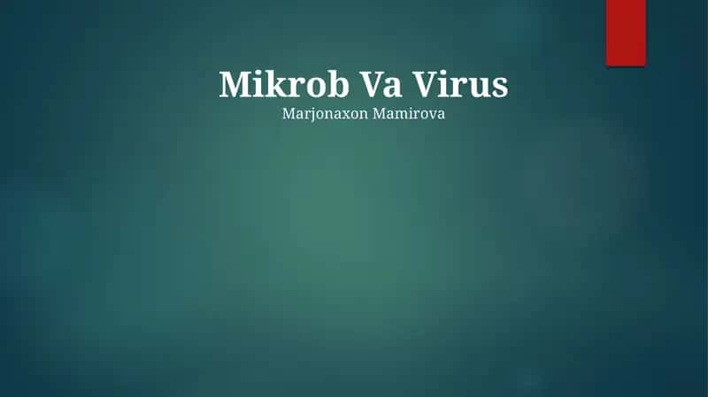 Mikrob Va Virus