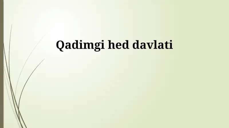 Qadimgi hed davlati