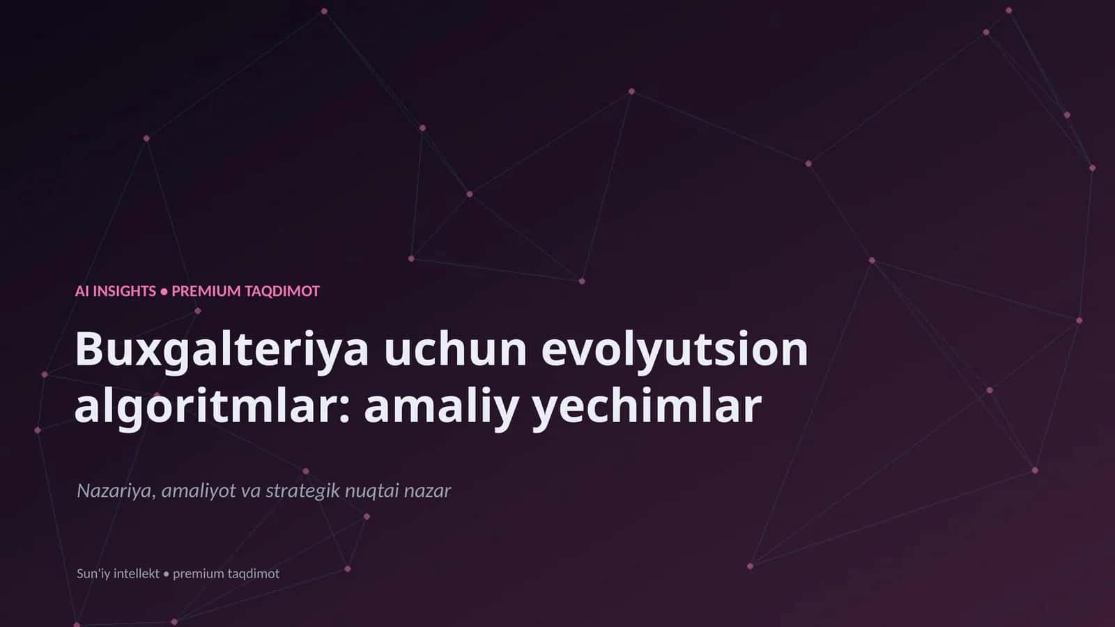 Evolyutsion algoritmlar: amaliy yechimlar