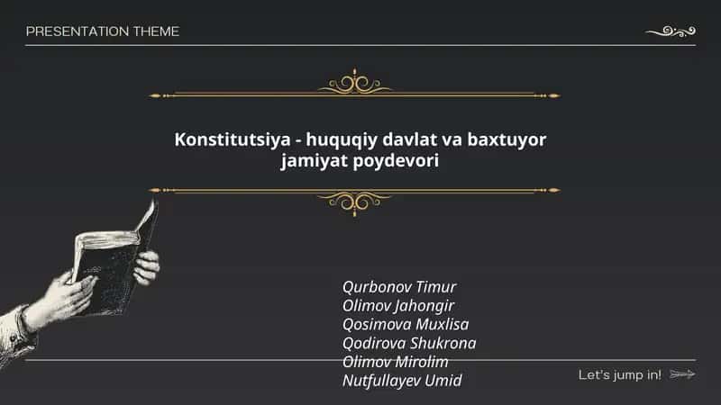 Konstitutsiya va huquqiy davlat tamoyillari