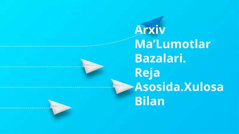 Arxiv MaʼLumotlar Bazalari