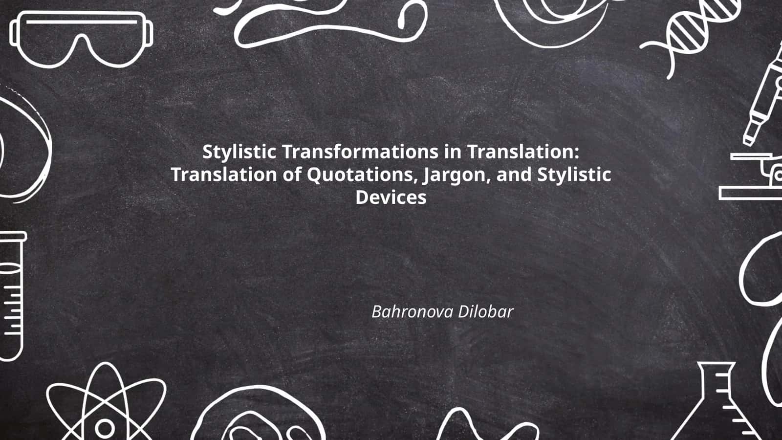 Stylistic Transformations in Translation