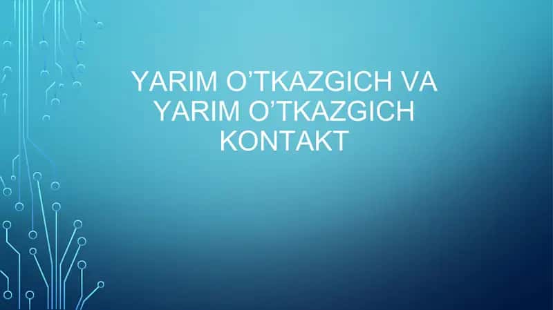 Yarim o’tkazgich