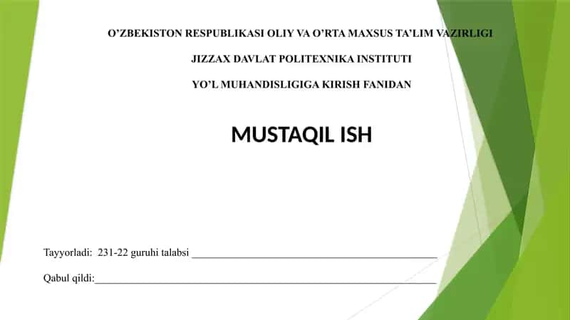 Geosintetik materiallarning qo‘llanilishi