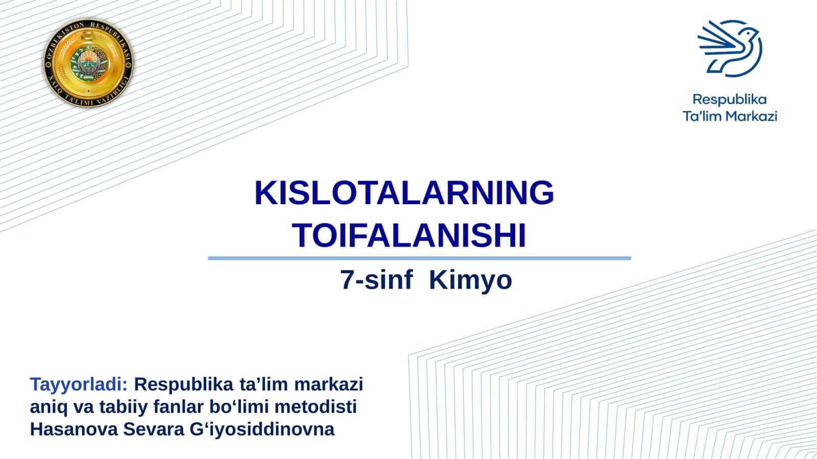 KISLOTALARNING TOIFALANISHI